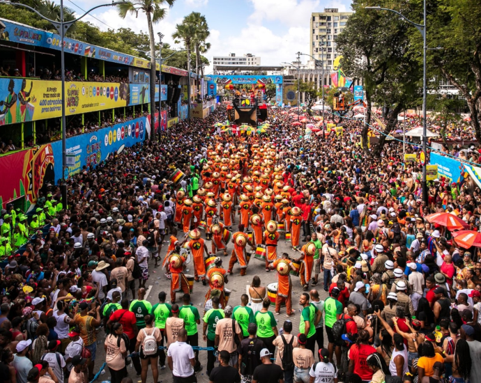 Bloco Olodum celebra suas raízes no Carnaval 2025 com o tema “OLÓDÙMARÈ: O Ser Supremo – Raízes e Origens”