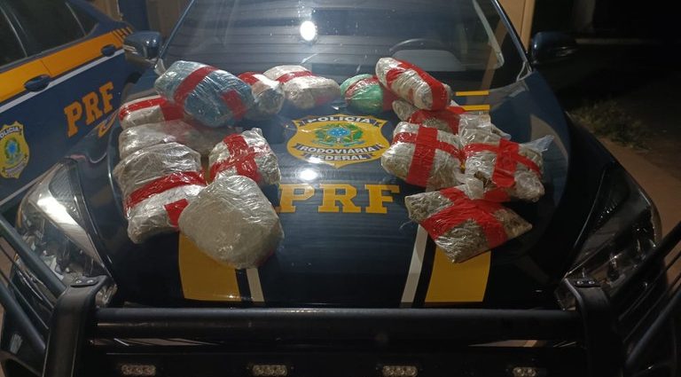 PRF apreende 7 Kg de maconha em Nova Alvorada do Sul (MS)