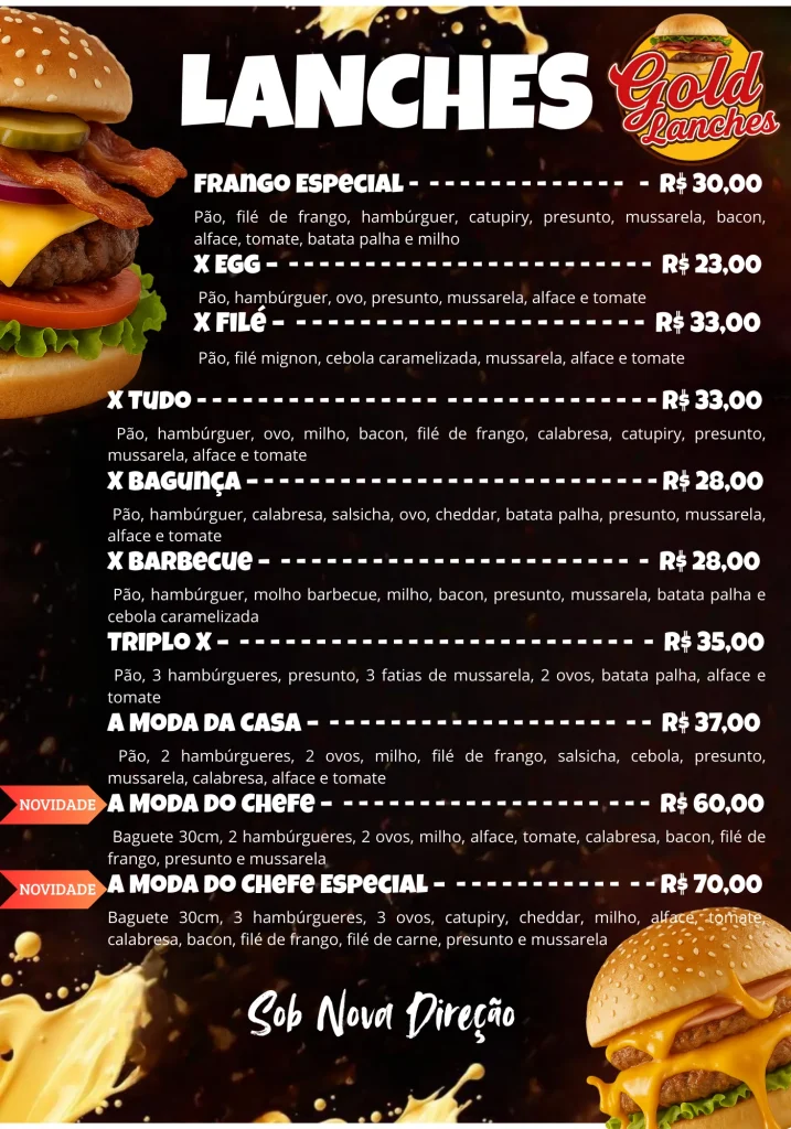Lanches em Castilho sp Gold Lanches