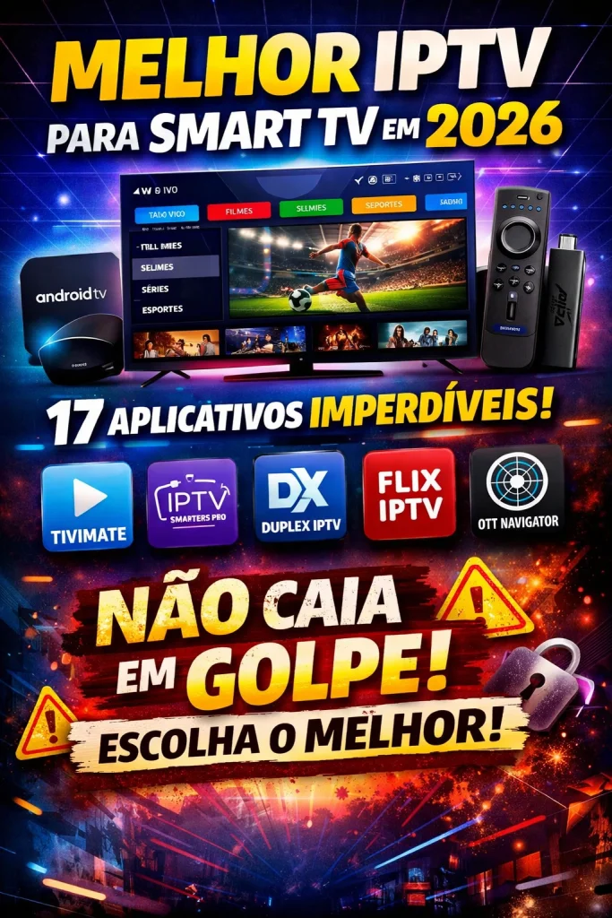 Melhor IPTV para Smart TV em 2026: 17 apps, critérios reais e como escolher sem cair em armadilha